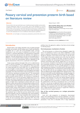 Pessary Cervical and Prevention Preterm Birth Based on Literature Review
