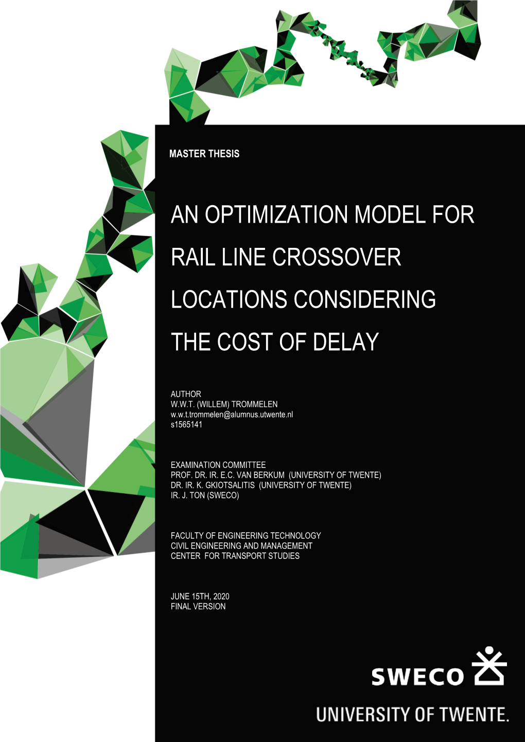 An Optimization Model for Rail Line Crossover Locations Considering the Cost of Delay