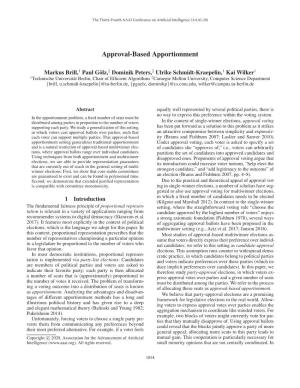 Approval-Based Apportionment