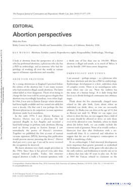 EDITORIAL Abortion Perspectives