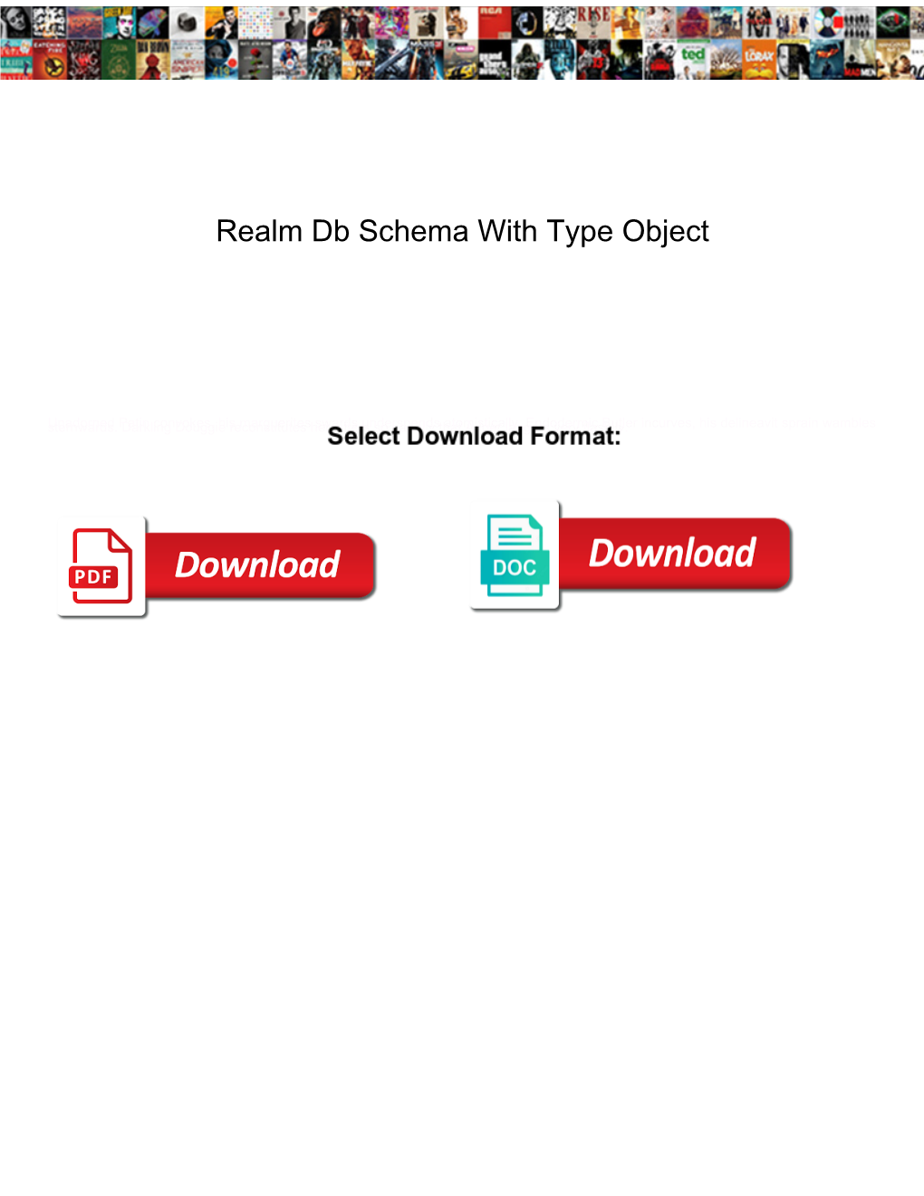 Realm Db Schema with Type Object