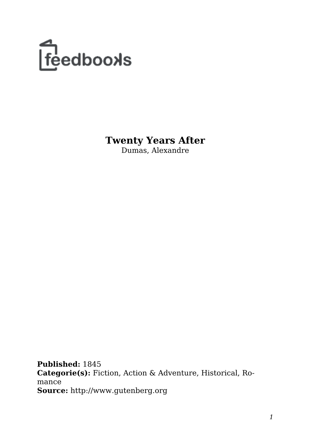 Alexandre Dumas Twenty Years After.Pdf