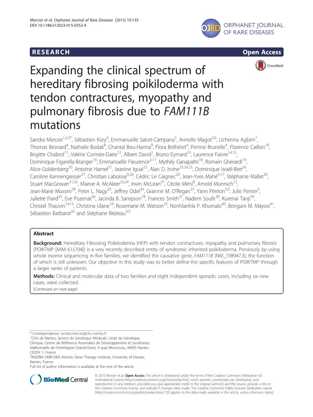 Expanding the Clinical Spectrum of Hereditary Fibrosing Poikiloderma