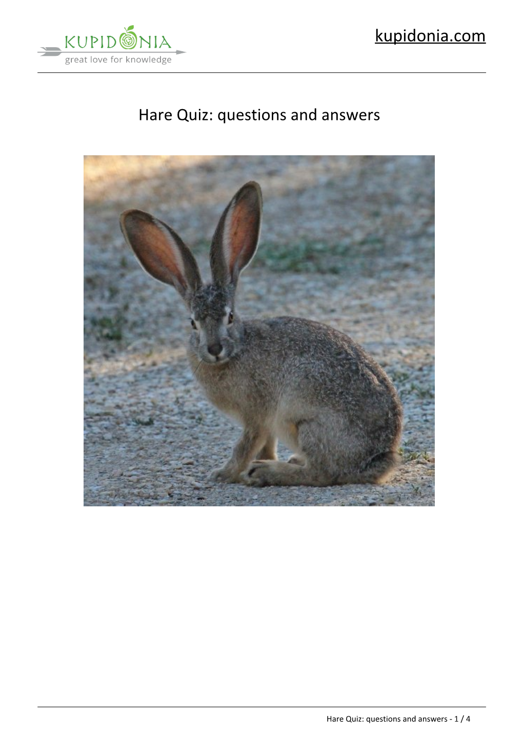 Hare Quiz: Questions and Answers