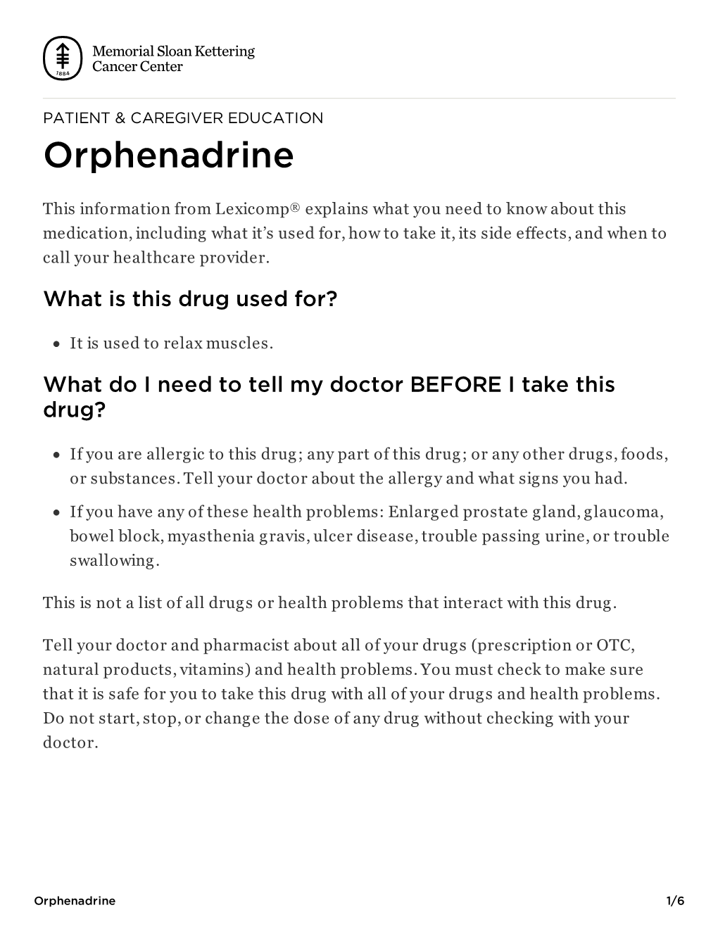 Orphenadrine