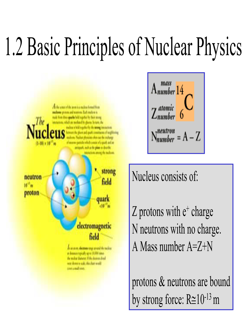 1.2 Basic Principles of Nuclear Physics