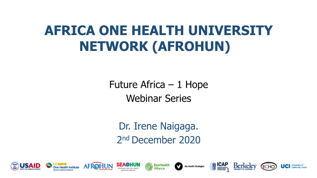 Africa One Health University Network (Afrohun)