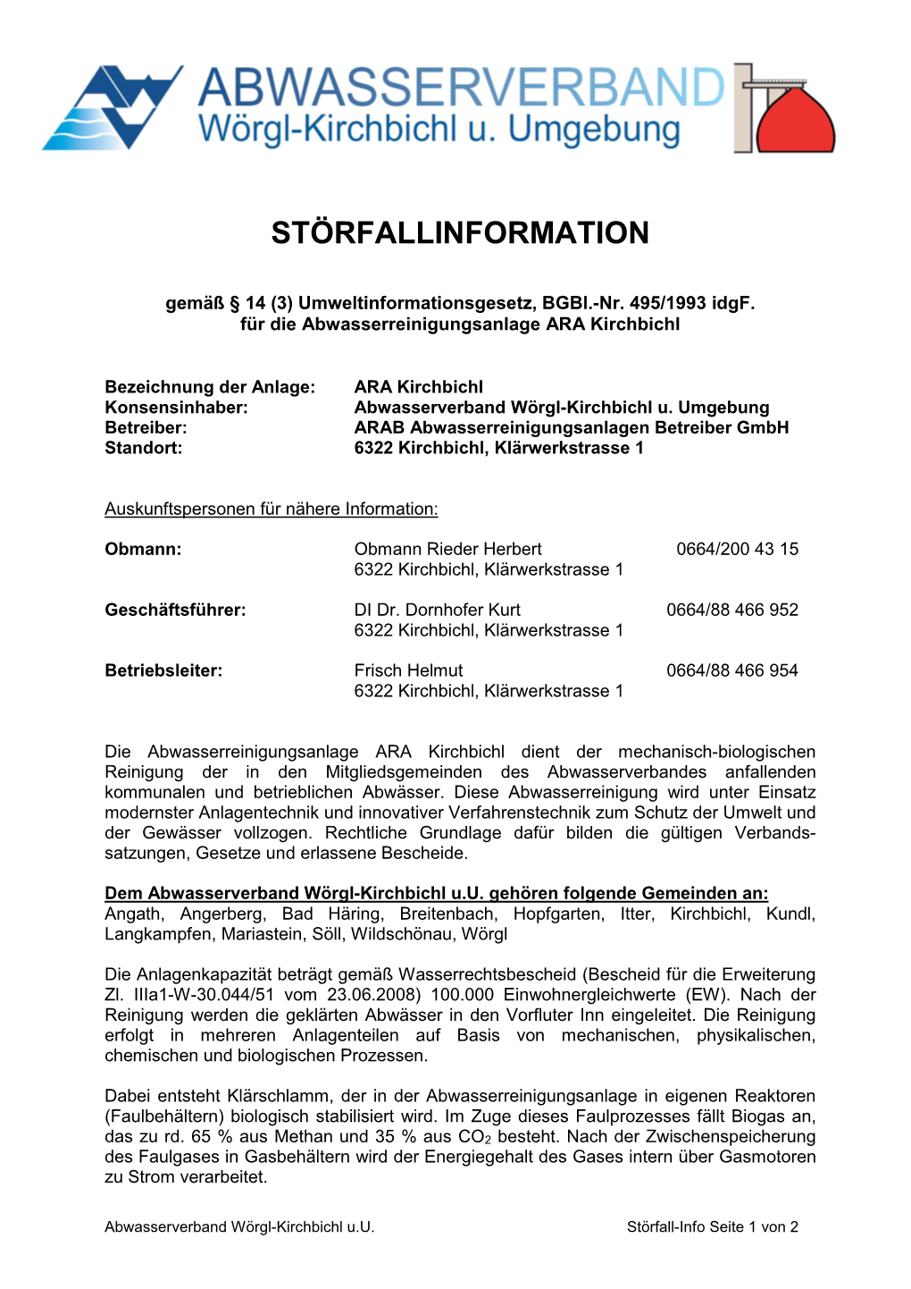 Störfallinformation