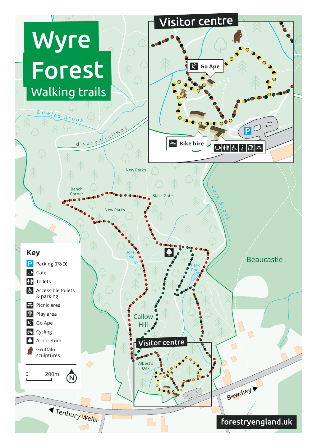 Map of Wyre Forest Walking Trails