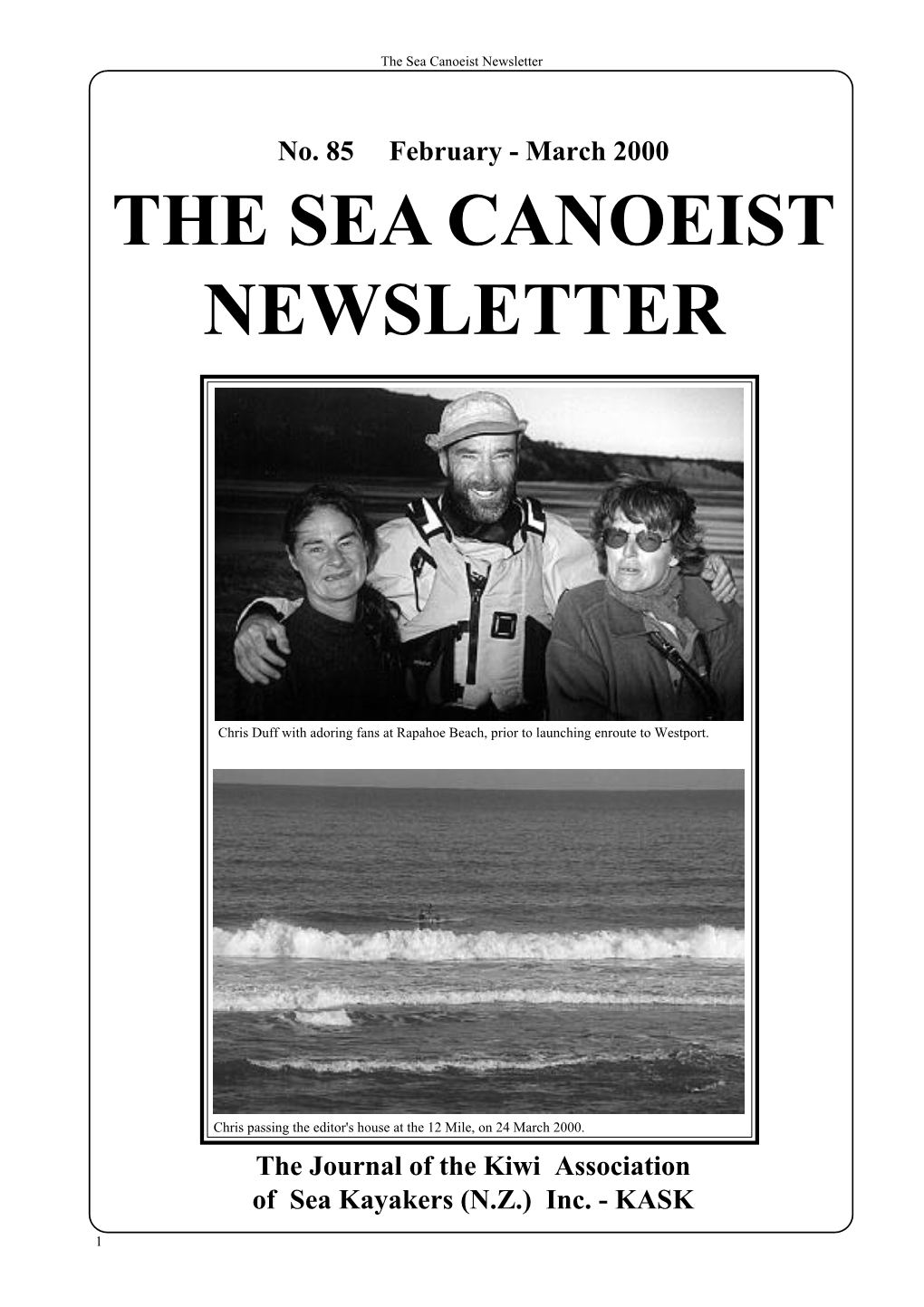 The Sea Canoeist Newsletter