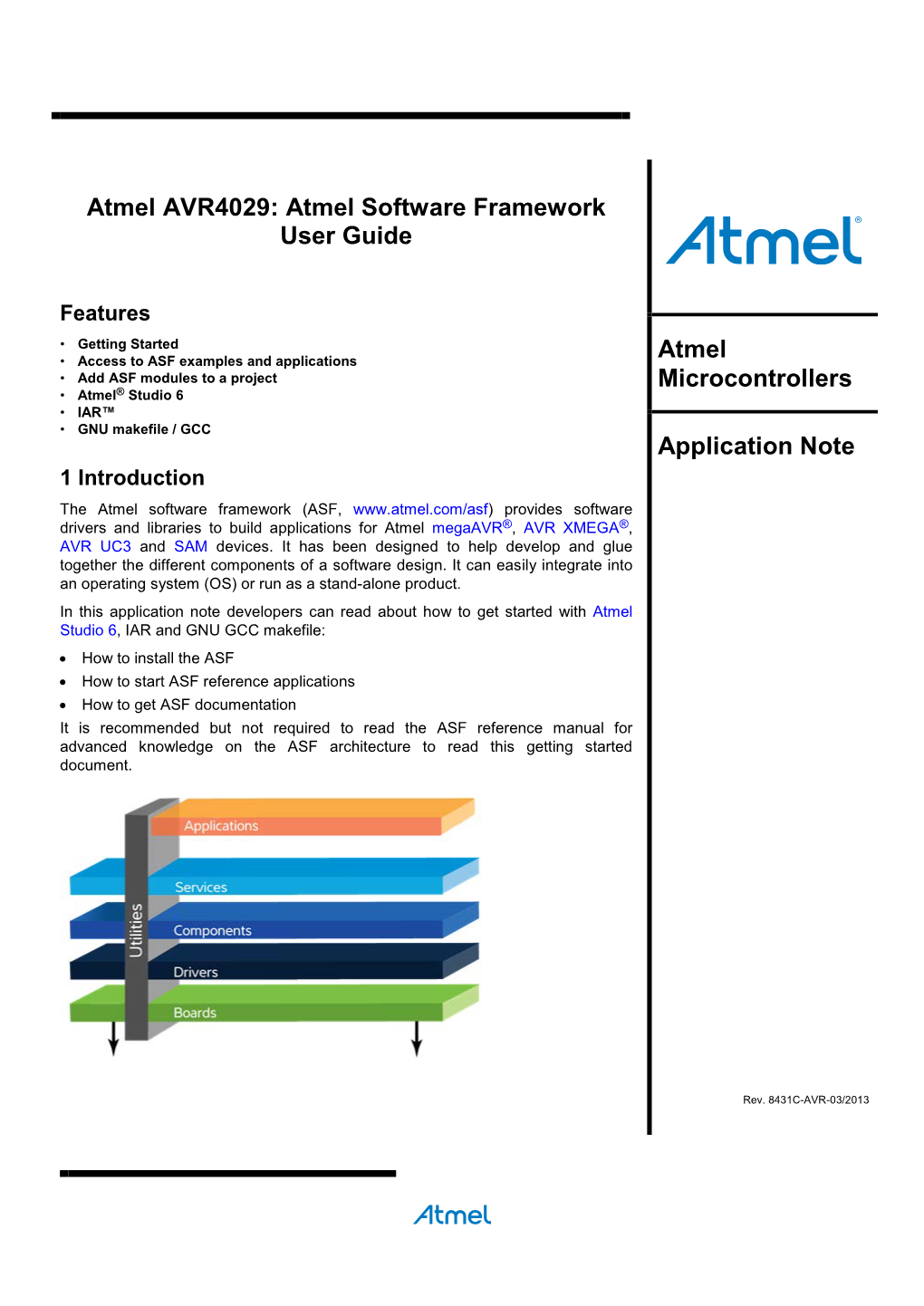 Atmel Software Framework User Guide