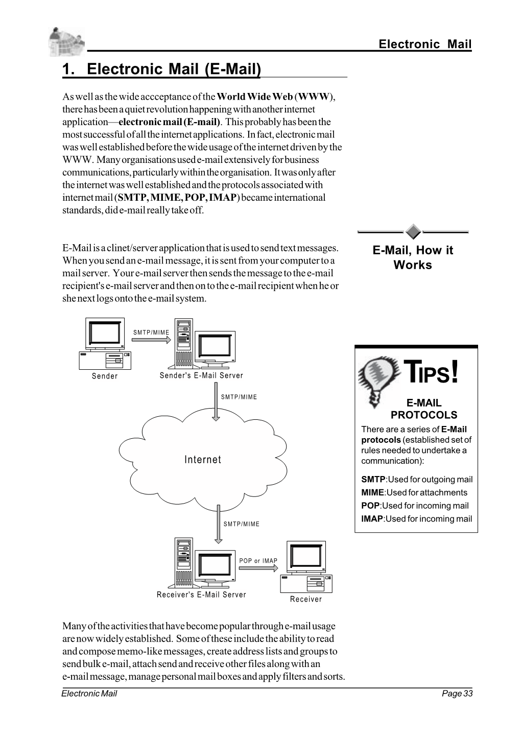 1. Electronic Mail (E-Mail)