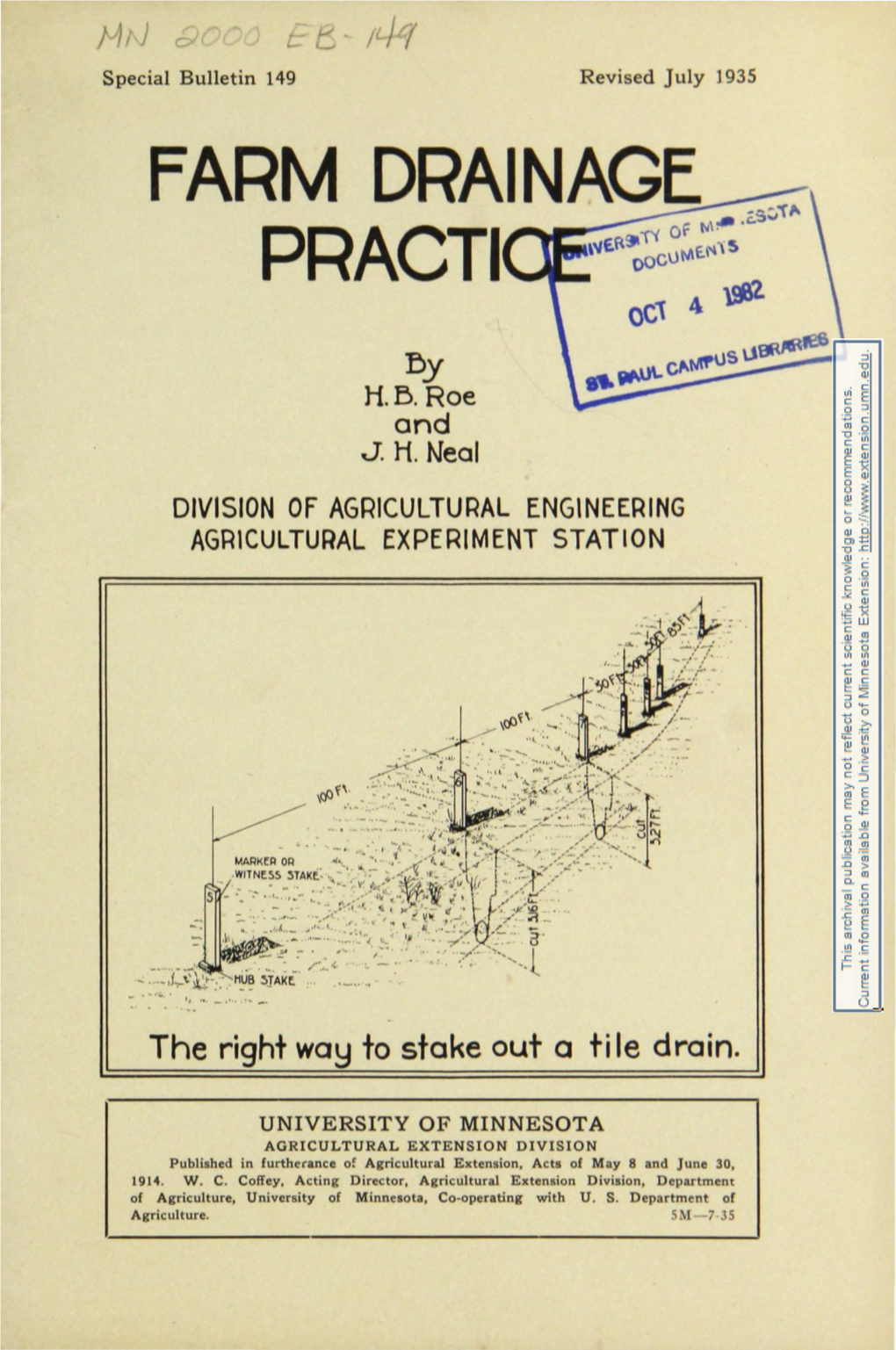 Farm Drainage Practi~