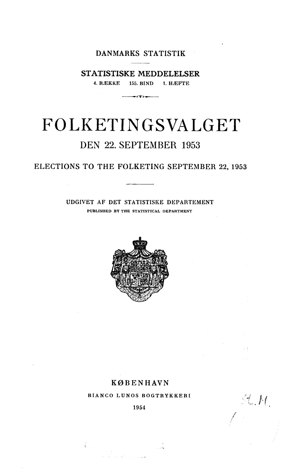 Folketingsvalget Den 22. September 1953