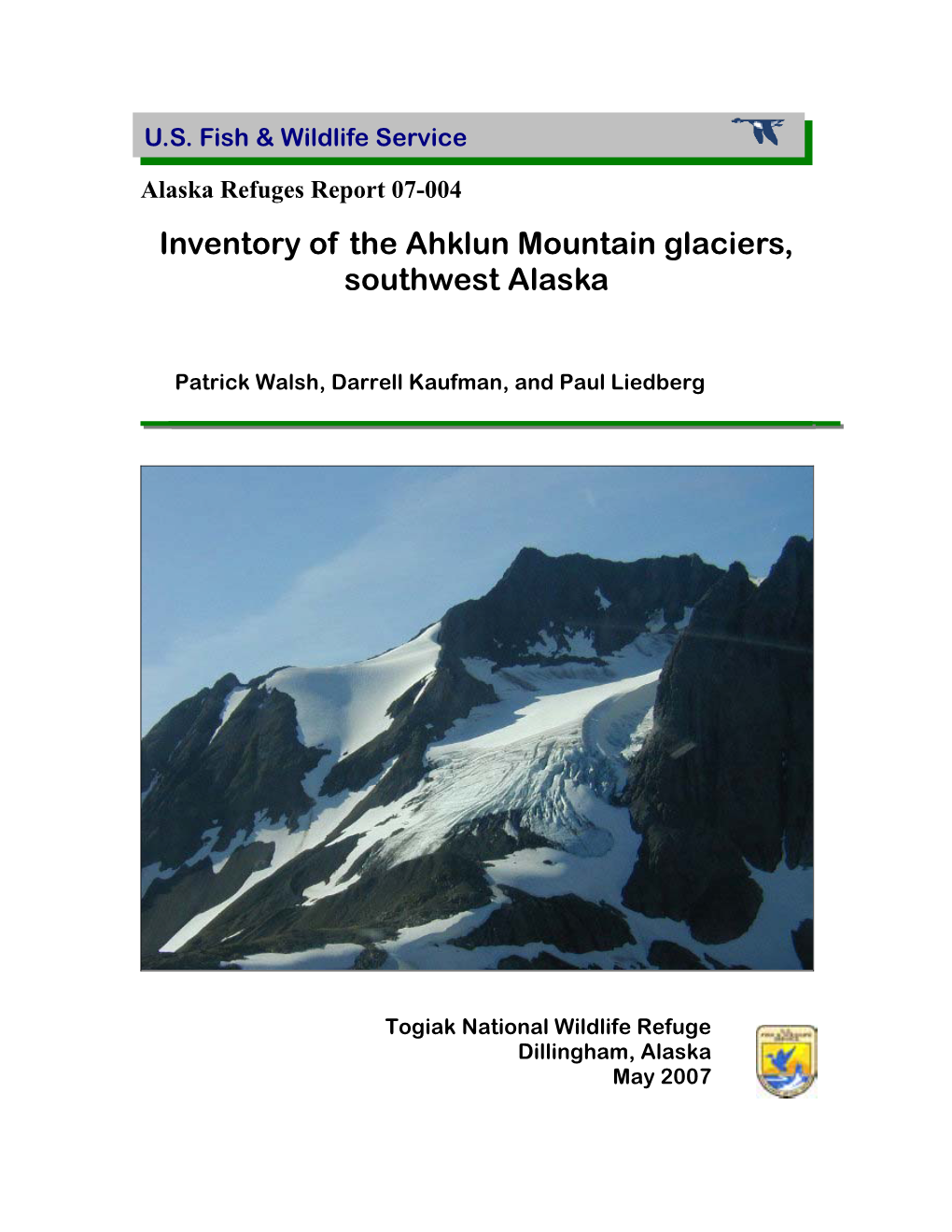 Ahklun Mountain Glacier Inventory