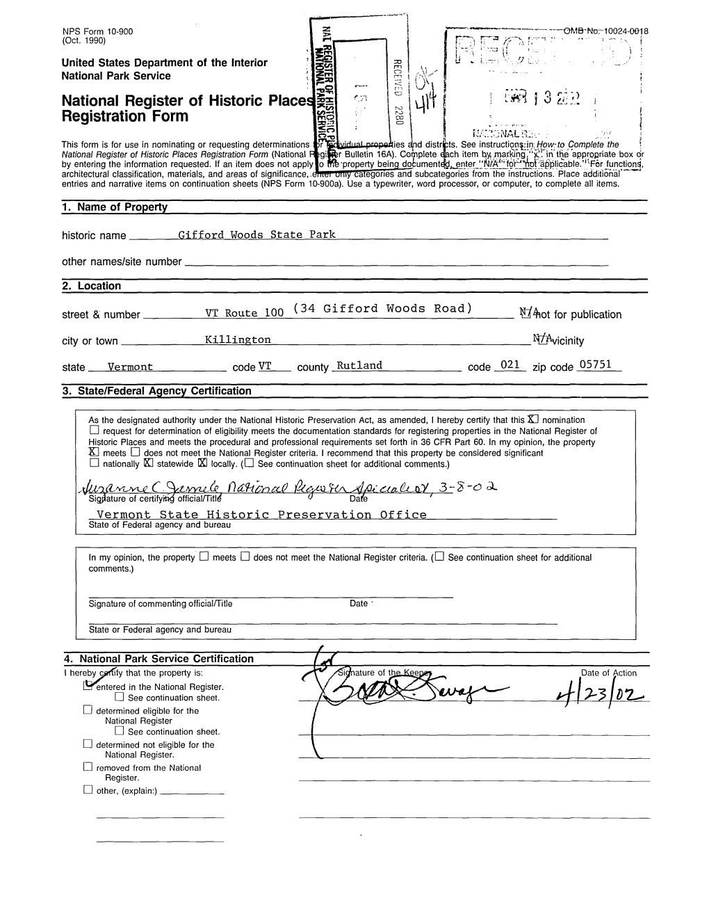 National Register of Historic Places Registration Form