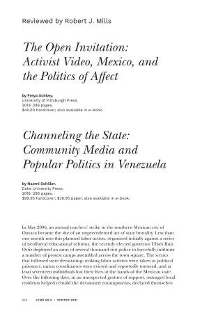 Activist Video, Mexico, and the Politics of Affect Channeling the State