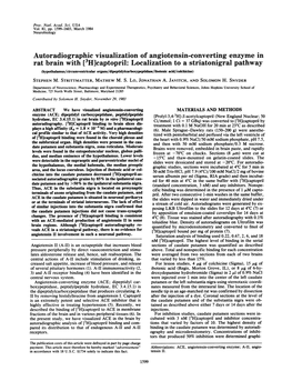 Autoradiographic Visualization of Angiotensin-Converting Enzyme In