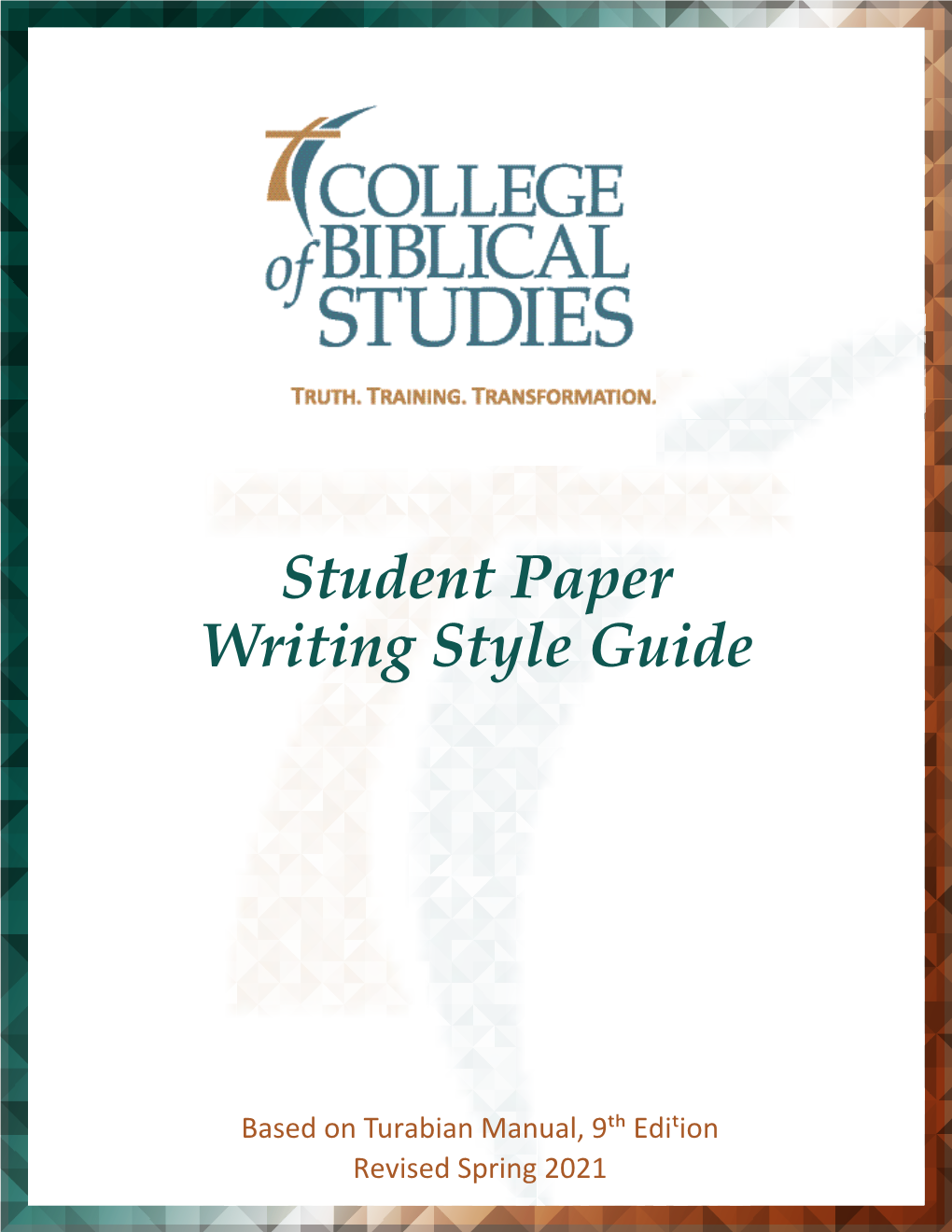 Student Paper Writing Style Guide