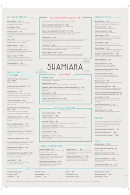 Shamiana Day Menu 26-07-2018