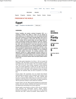 Egypt | Freedom House