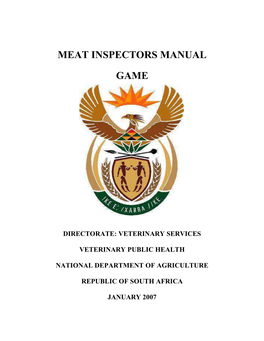 Meat Inspectors Manual Game