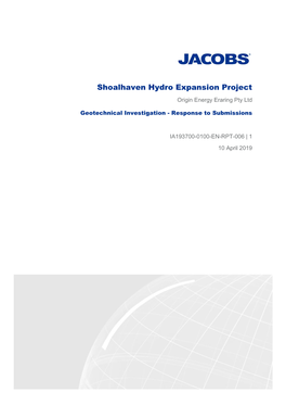 Geotechnical Investigation - Response to Submissions