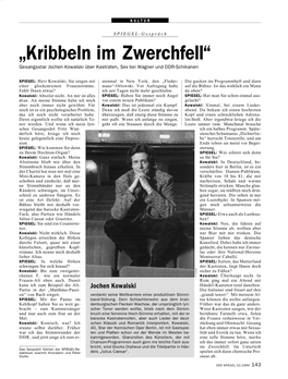 „Kribbeln Im Zwerchfell“ Gesangsstar Jochen Kowalski Über Kastraten, Sex Bei Wagner Und DDR-Schikanen