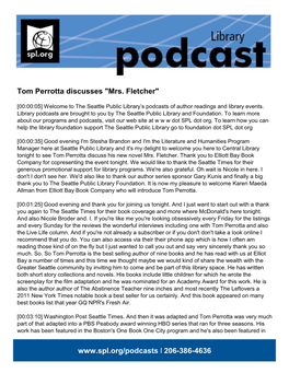 Tom Perrotta Discusses "Mrs. Fletcher"