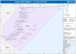 Administrative Map of Jamaame District