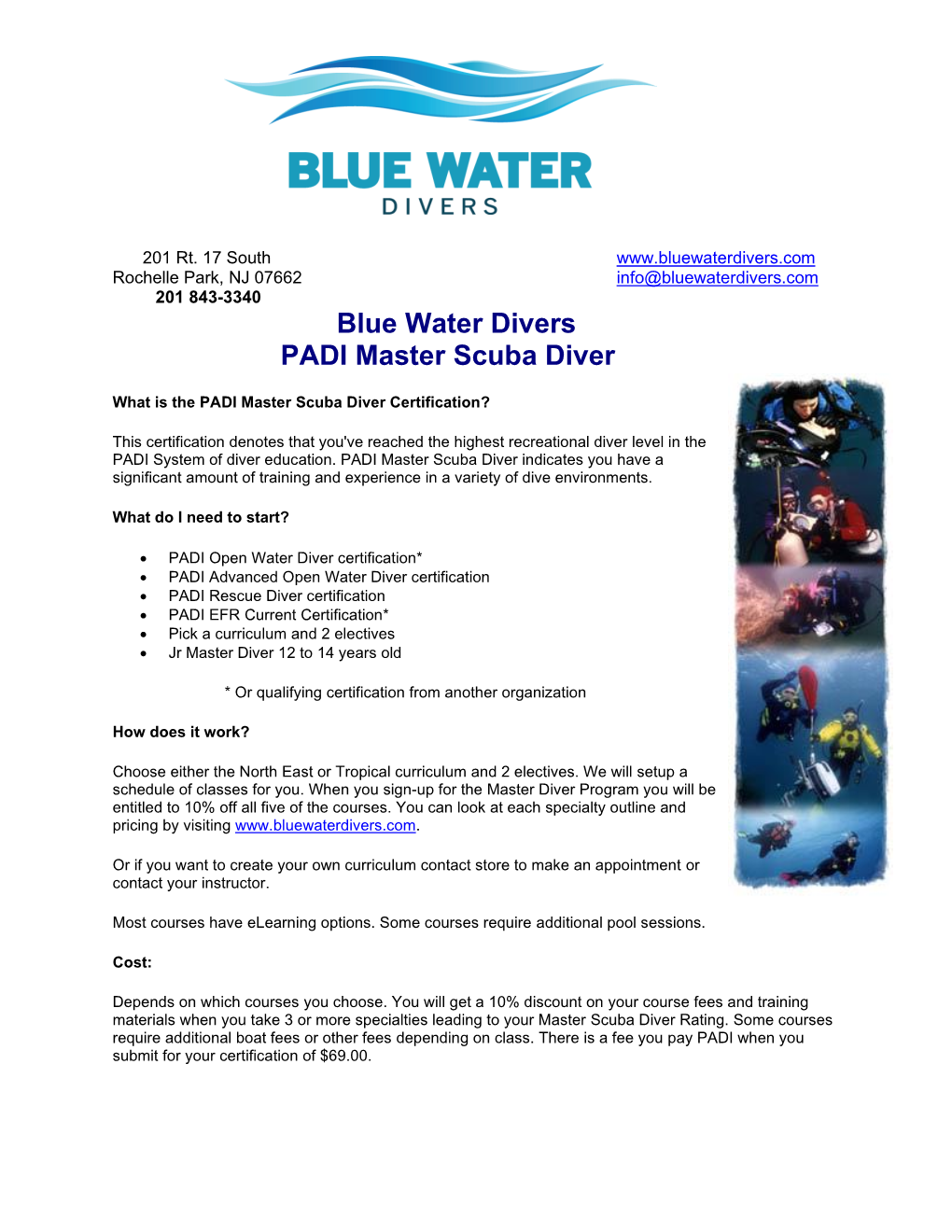 PADI Master Scuba Diver