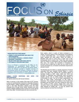 HIGHLIGHTS in THIS ISSUE: Flood Waters, Which in Parts of Gode Increased to 12 Meters