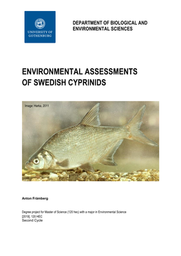 Environmental Assessments of Swedish Cyprinids