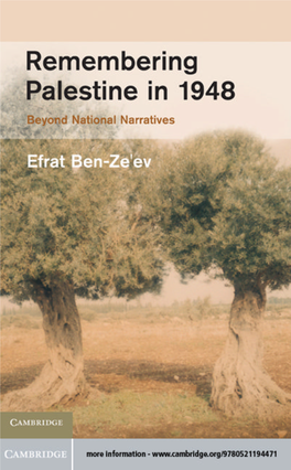 Remembering Palestine in 1948 Beyond National Narratives