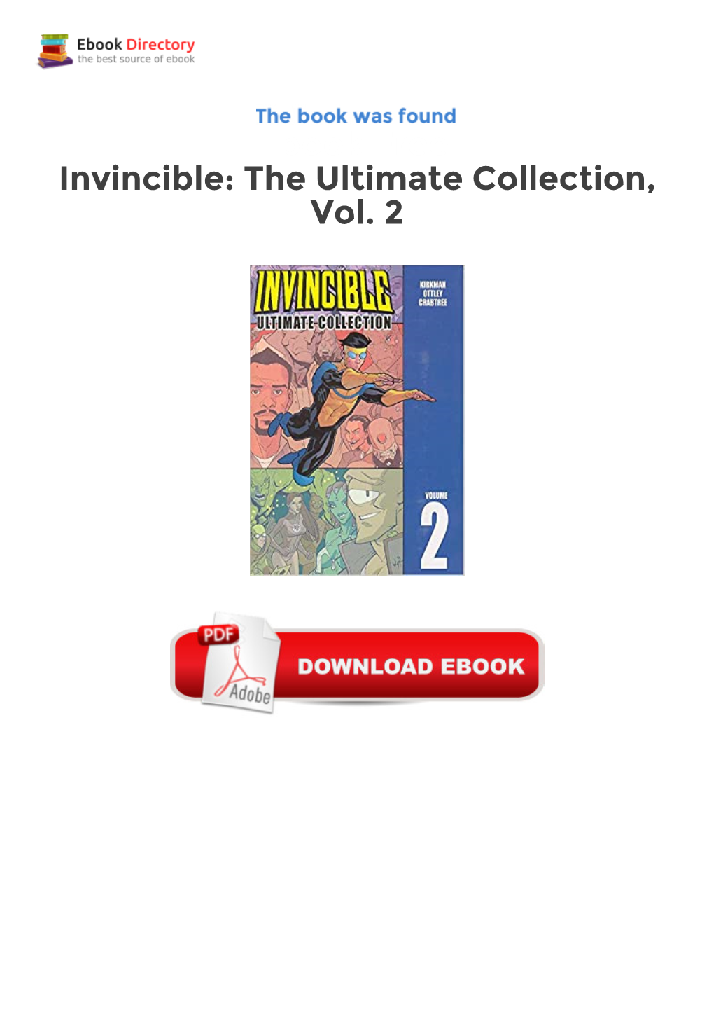 Ebook Free Invincible: the Ultimate Collection, Vol. 2