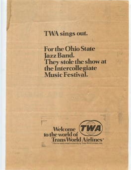 TWA Sings Out. for the Ohio State They Stole the Show at The