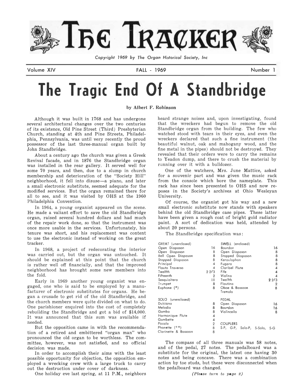 The Tragic End of a Standbridge by Albert F