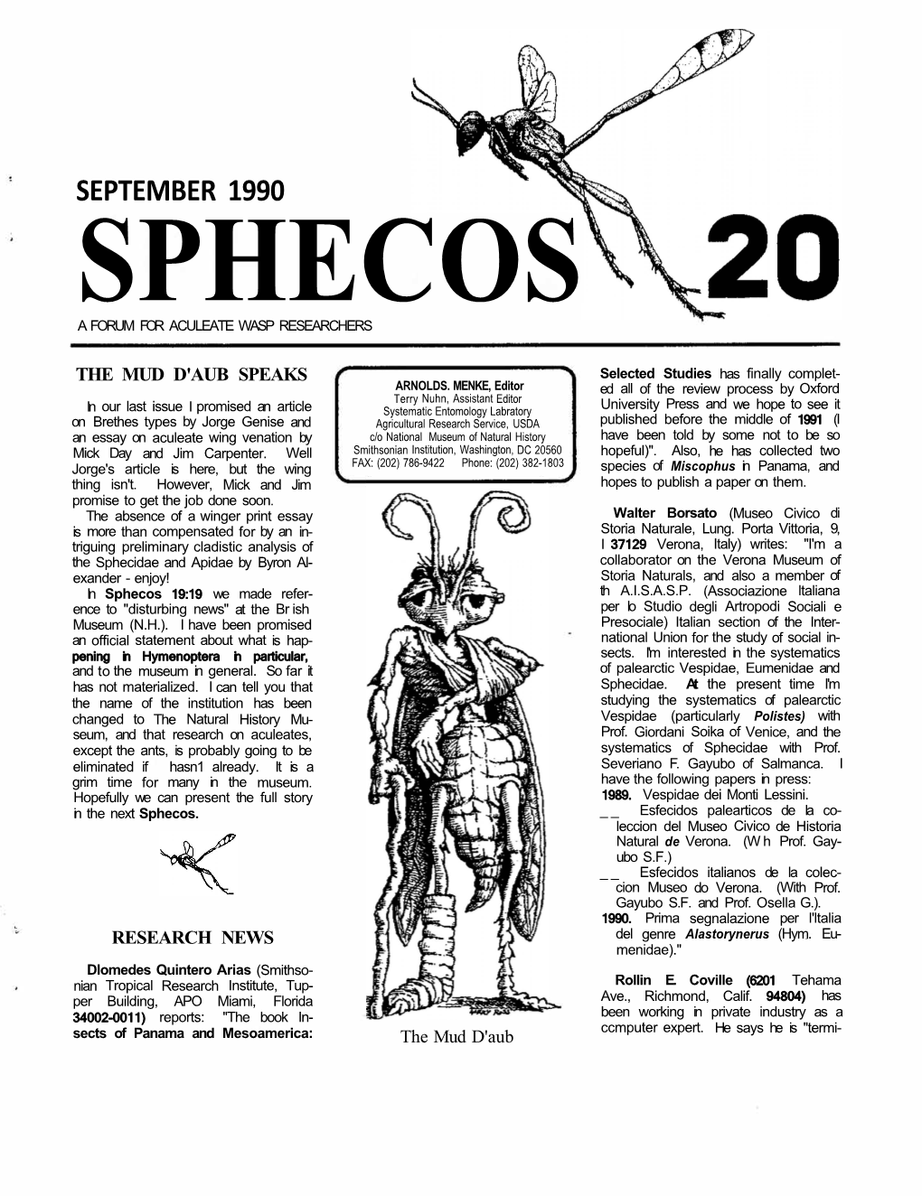 Sphecos: a Forum for Aculeate Wasp Researchers