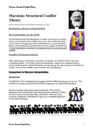 Conflict Theory 1