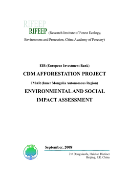 Cdm Afforestation Project Environmental and Social