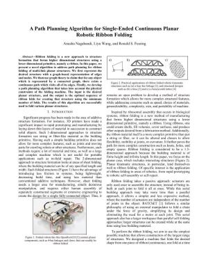 A Path Planning Algorithm for Single-Ended Continuous Planar Robotic Ribbon Folding