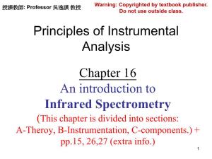 Chapter 16 an Introduction to Infrared Spectrometry