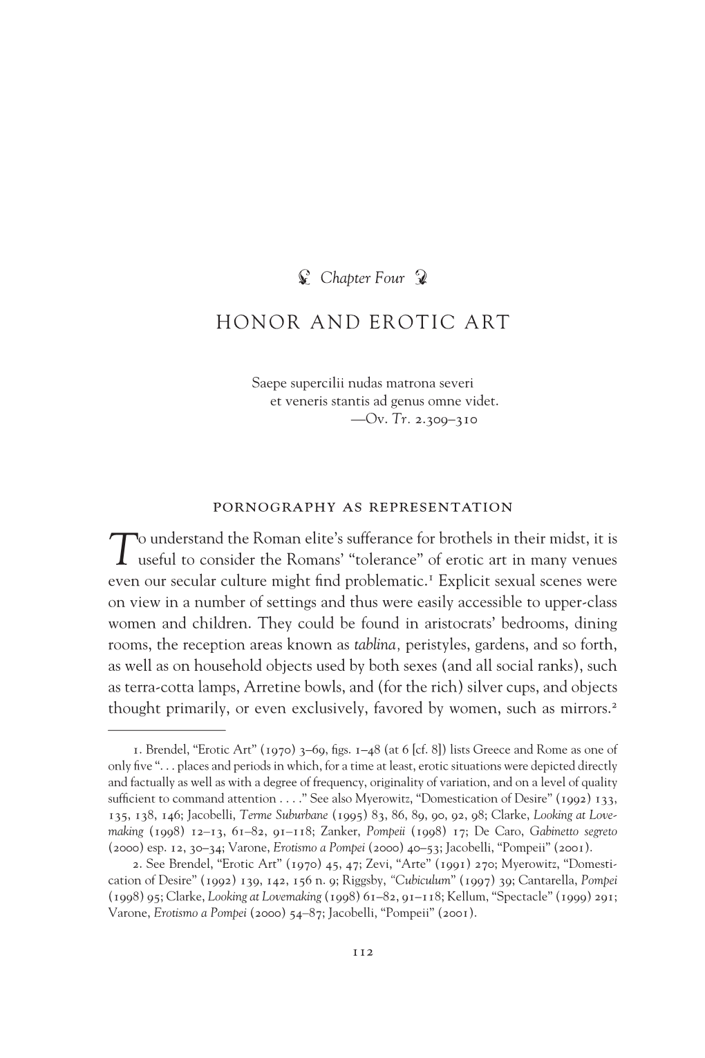 HONOR and EROTIC ART Pornography As Representation