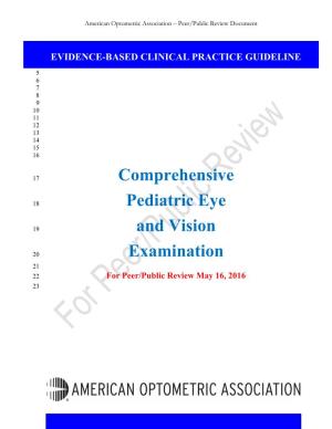 Comprehensive Pediatric Eye and Vision Examination