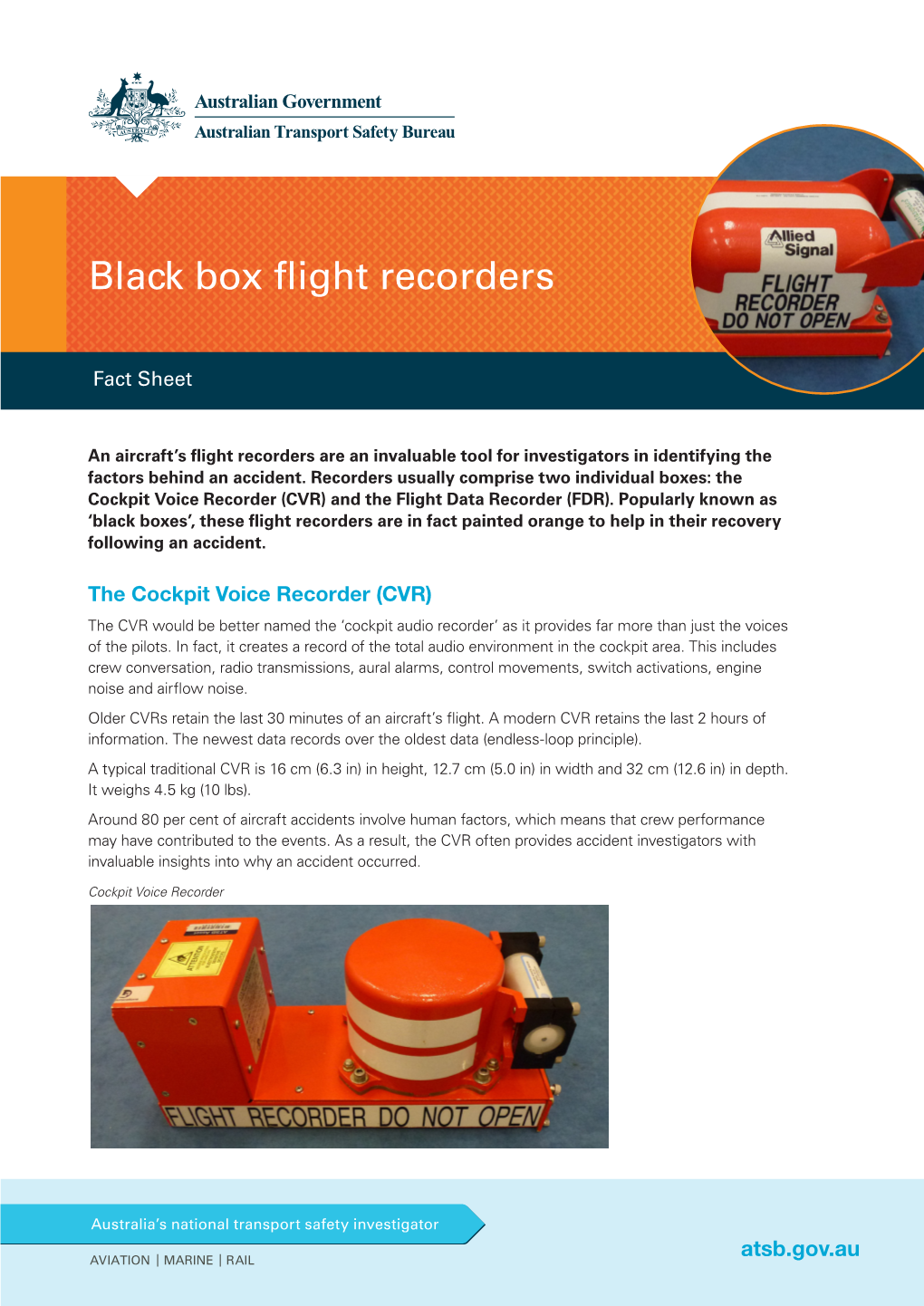 Black Box Flight Recorders