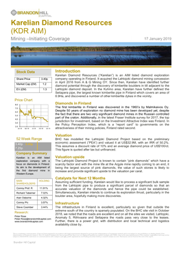 (KDR AIM) Mining –Initiating Coverage 17 January 2019