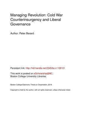 Cold War Counterinsurgency and Liberal Governance