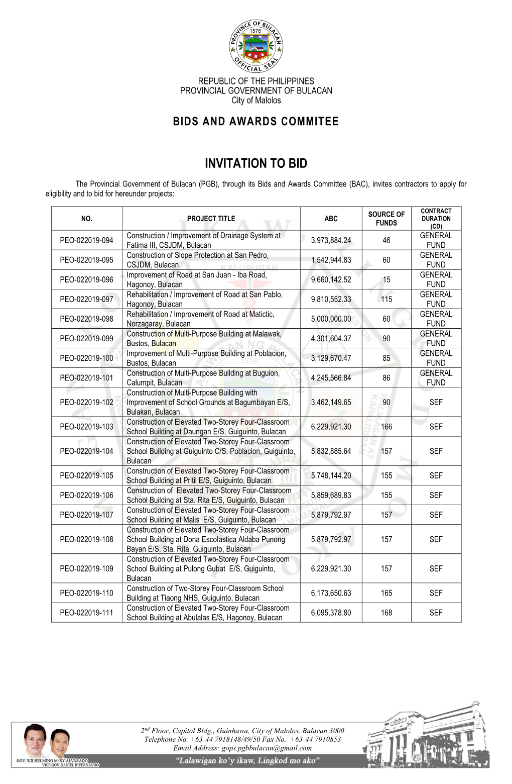 Bids and Awards Commitee