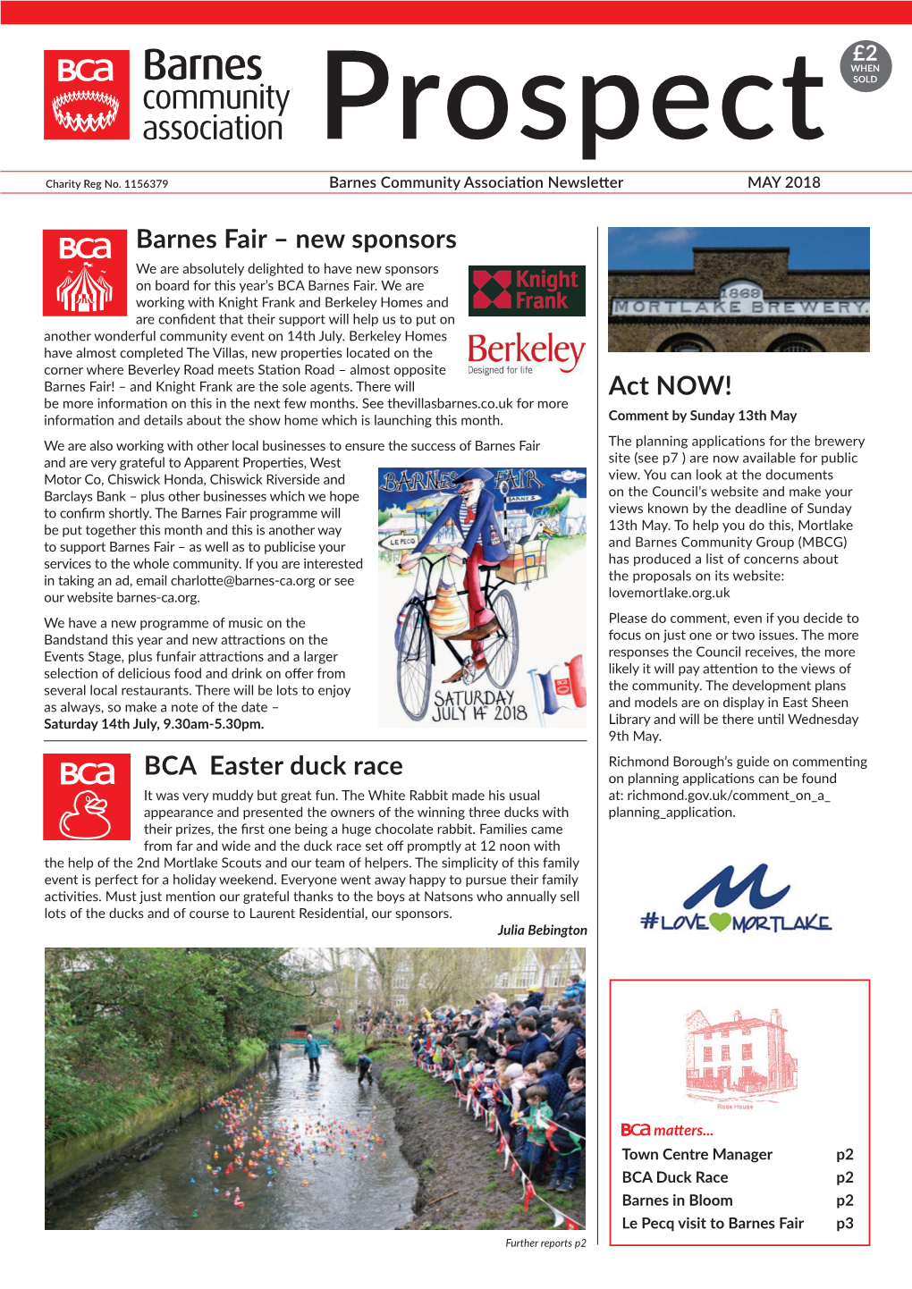 BCA Easter Duck Race Barnes Fair