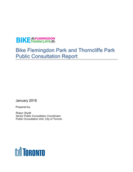Bike Flemingdon Park and Thorncliffe Park Public Consultation Report